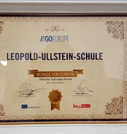 Urkunde für die Leopold-Ullstein-Schule. - Leopold-Ullstein-Schule